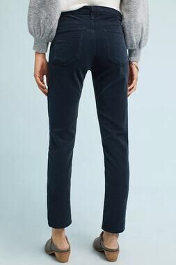 AG Prima Corduroy Mid-Rise Pants Jeans in Deep Trenches, 28